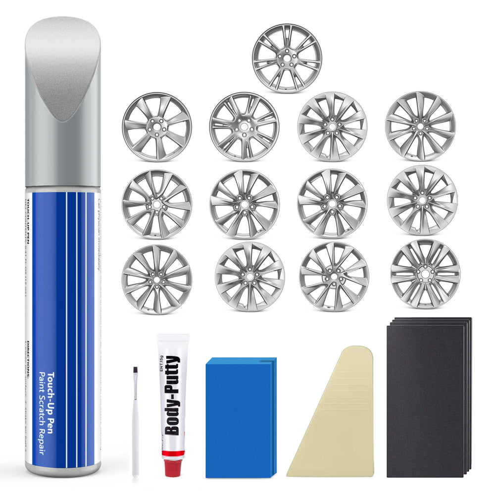 Wheel Rim Touch Up Paint Kit for Tesla Model 3/Y/S/X - DIY Curb Rash Repair with Color-Matched Paint - Evooor