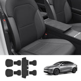 Napa Leather Seat Cushion Set – All-Season Ventilated Comfort for Tesla Model Y Juniper 2025+ (7-Piece Set) - Evooor