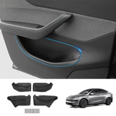 Full-Coverage Door Storage Organizer – Waterproof & Dirt-Resistant for Tesla Model Y Juniper 2025+ - Evooor