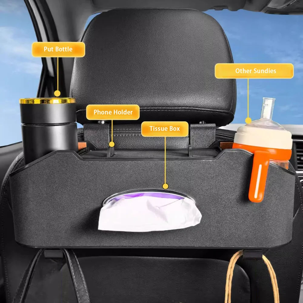 Alcantara Seat Back Multi-functional Storage Box For VW ID.4 2024-2025 - Evooor