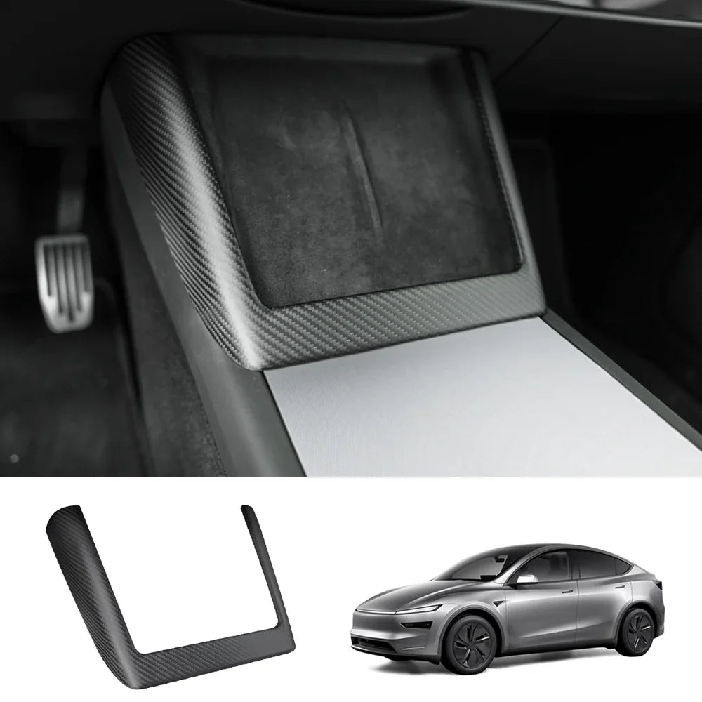 Tesla Model Y Juniper 2025+ Genuine Carbon Fiber Wireless Charging Pad Cover - Evooor