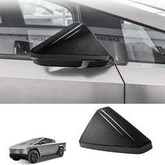 Rear View Mirror Covers (Carbon Fiber Pattern ABS) (1 Pair) for Cybertruck - Evooor
