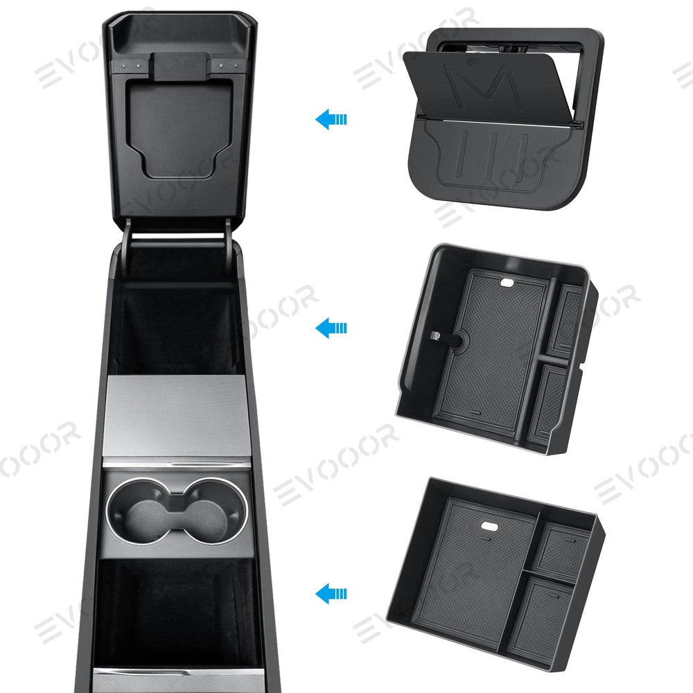 2024 Model 3 Highland Center Console Organizer and Armrest Box for Tesla - Evooor
