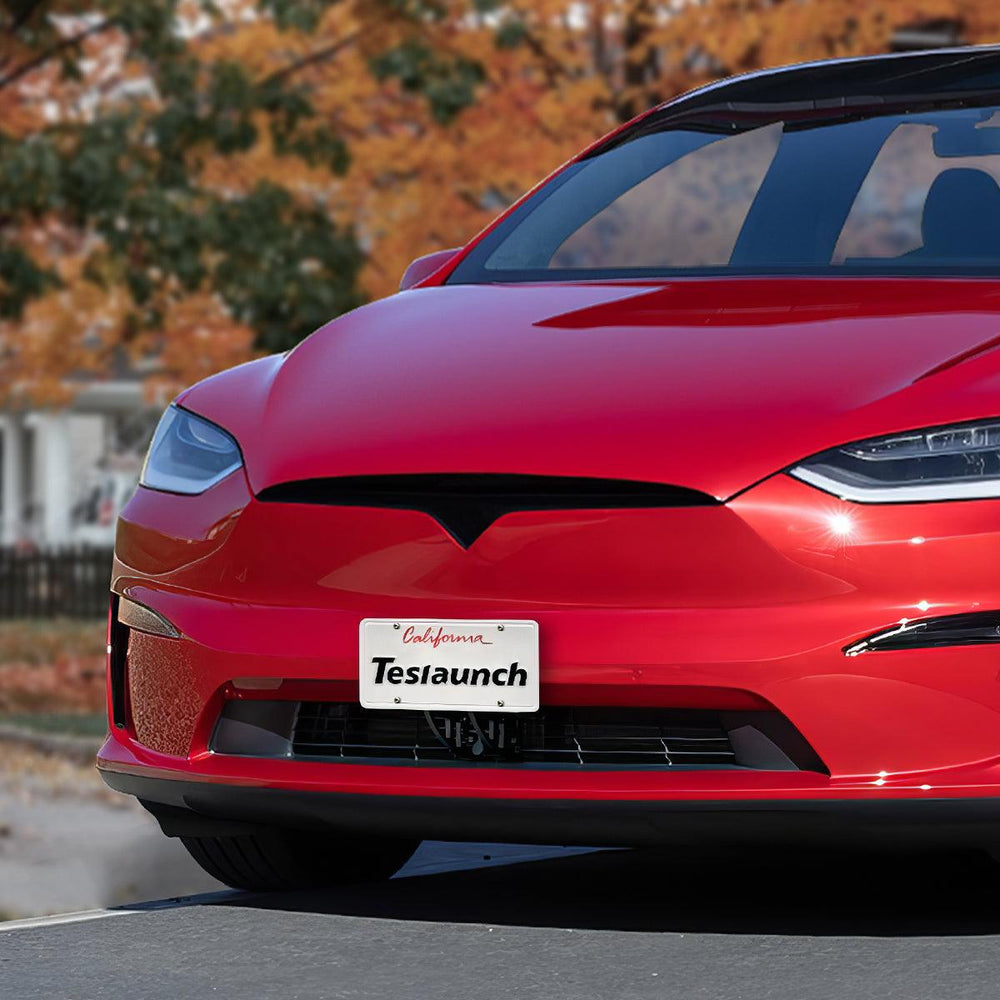 No-Drill Adjustable Front License Plate Mount for Tesla Model X (2021+) - Evooor