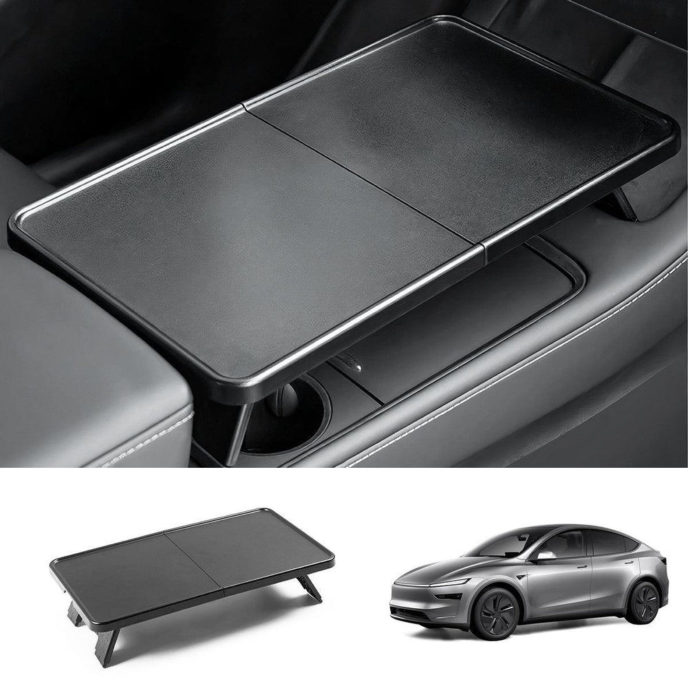 Multi-functional Foldable Desk – Center Console Mount for Tesla Model Y Juniper 2025+ - Evooor