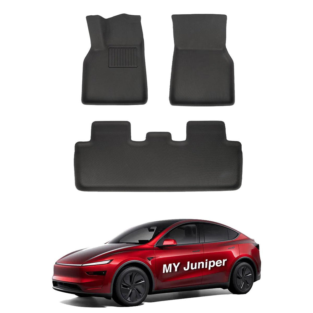 All Weather XPE Interior Floor Mats Cargo Liners Set for Tesla 2025+ Model Y Juniper - Evooor