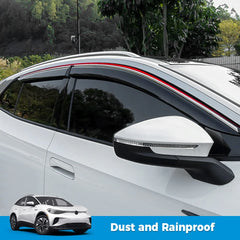 Acrylic Side Window Rain Guards For VW ID.4 2021-2025(4Pcs) - Evooor