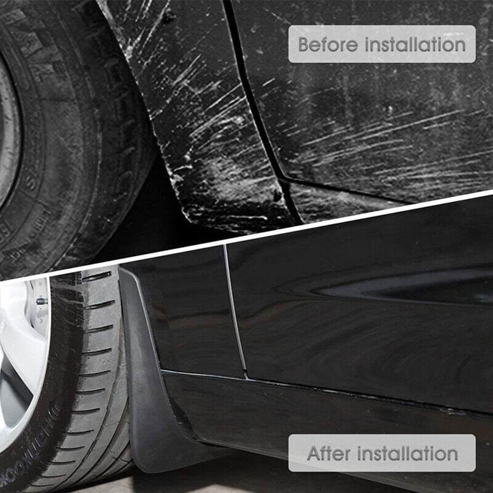 2024 Tesla Model 3 Highland Mud Flaps Splash Guards Front Rear Mudguard Kit, No Drill Fender(4 Pcs) - Evooor