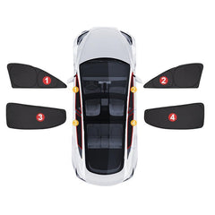 Tesla Model S(2012-2023) Privacy Thermal Insulated Curtains Window Sunshades - Tesla Camping Car Accesories for Sun Protection - Evooor