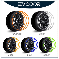 Model Y/3/S/X Wheel Rim Protectors Guard Alloy Wheel from Curb Rash (Set of 4 Rim Protectors) for Tesla(2012-2023) - Evooor