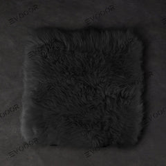 Faux Sheepskin Front Seat Covers Black/White For Tesla Model S/X/3/Y (2012-2023) 2PCS - Evooor