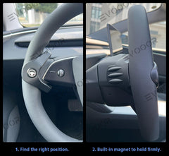 2024+ Tesla Model 3 Highland/ 2026 Model Y Juniper Magnetic Autopilot Nag Reduction Device- AP PAPA Magnetic Autopilot Buddy, Steering Wheel Counter Weight - Evooor