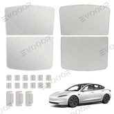 2024 Tesla Model 3 Highland Upgrade Built-in Reflective Sunroof Sunshade - Lightweight Reflective Silver Coated Sun Visor - Evooor