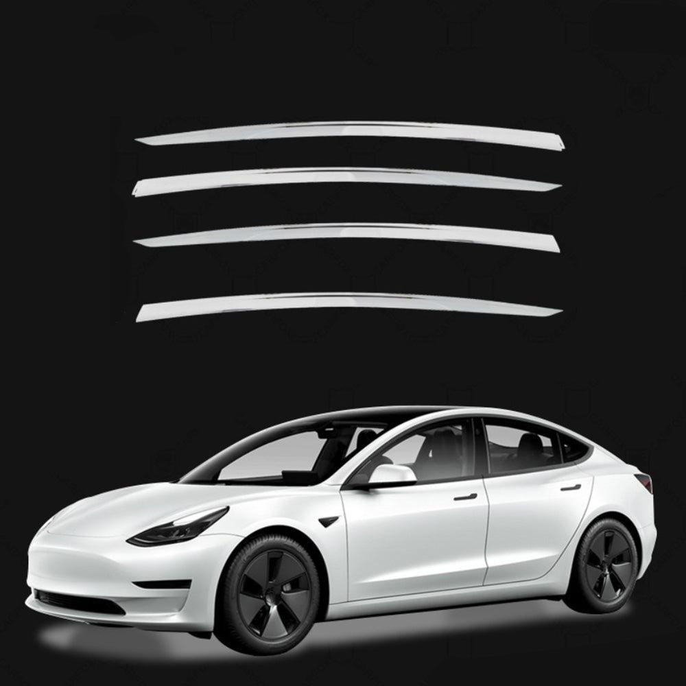 Tesla Model 3/Y Side Window Rain Guards - Set of 4 Weather Deflectors - Evooor