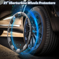 Premium All-in-One 21'' Model Y Uberturbin Wheel Cover - Ultimate Safeguard for Replacement - Evooor
