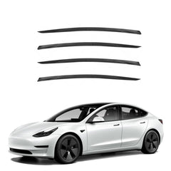 Tesla Model 3/Y Side Window Rain Guards - Set of 4 Weather Deflectors - Evooor