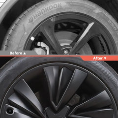 Turbine Style 19'' Crossflow Wheel Covers for Tesla Model Y 2025+ - Set of 4 Hubcaps - Evooor