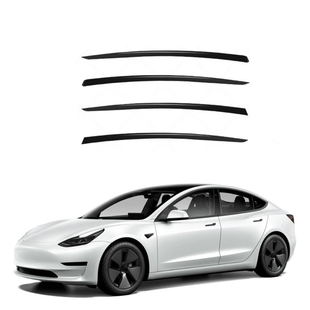 Tesla Model 3/Y Side Window Rain Guards - Set of 4 Weather Deflectors - Evooor