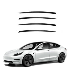 Tesla Model 3/Y Side Window Rain Guards - Set of 4 Weather Deflectors - Evooor
