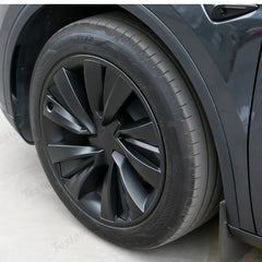 Turbine Style 19'' Crossflow Wheel Covers for Tesla Model Y 2025+ - Set of 4 Hubcaps - Evooor