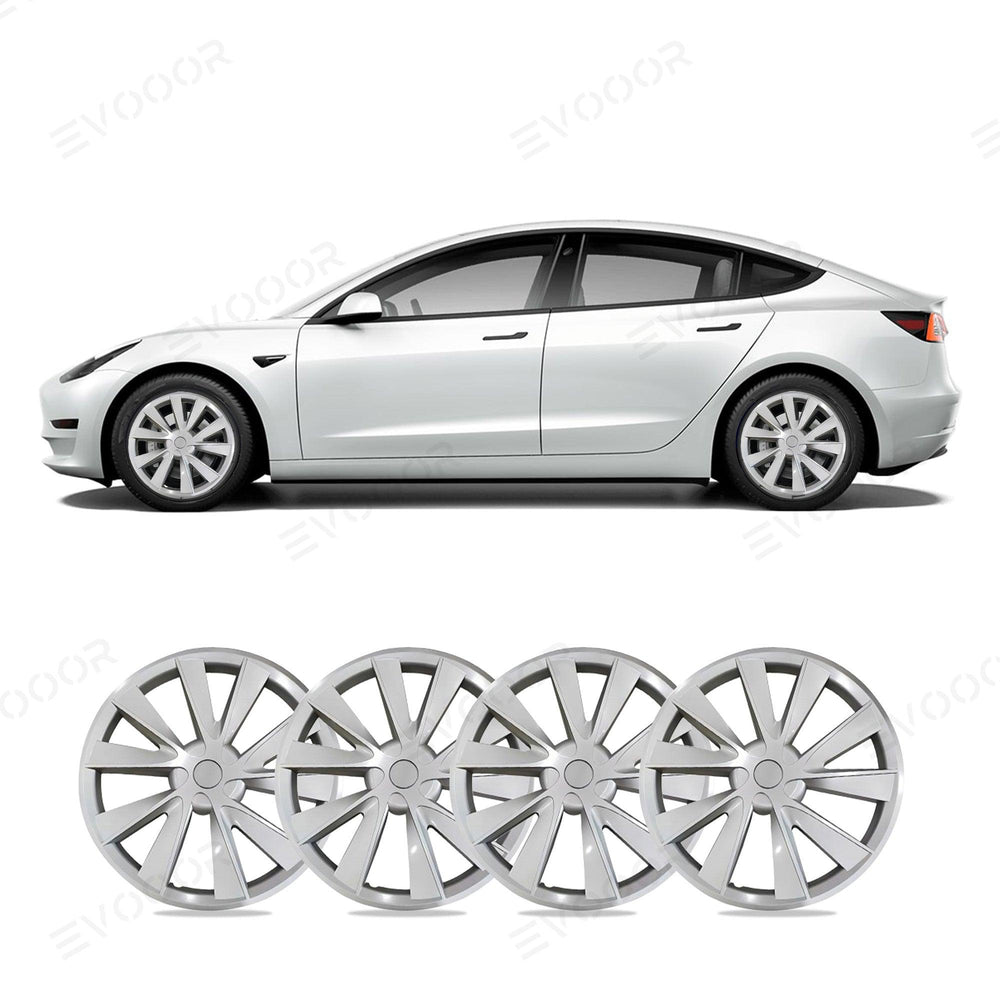 Model 3 18'' Aero Wheels Cover Hubcaps Replacement 4PCS for Tesla (2017-2023) - Evooor
