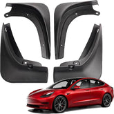 Tesla Model 3/Y Mud Flaps- Splash Guards (2021-2023)NO Need to Drill Holes, Front/Rear Splash Mudguard - Evooor
