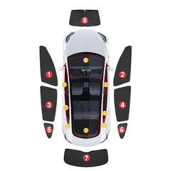 Privacy and Thermal Insulated Sunshades Curtains for Tesla Model 3(2017-2024) Sun Visor(fit for 2024 Model 3 Highland) - Evooor