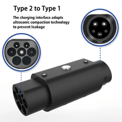 Electric Vehicle Charging Adapter for Type 2 to Type 1 Connection - Evooor