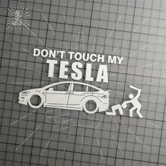 Model 3/Y/S/X Don't Touch My Car Humorous Decorative Sticker For Tesla - Evooor