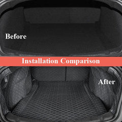 Highland Premium Leather Frunk and Trunk Mat for Tesla Model 3 - Full Coverage Protection - Evooor
