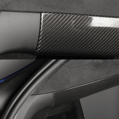 High-Quality Carbon Fiber Rear Trunk Inner Panel Protectors (Set of 2) for Tesla Model X 2022 and Beyond - Evooor