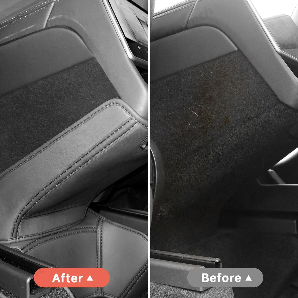 Rear Console Air Vent Guard – Napa Leather Kick Protection for Tesla Model Y Juniper 2025+ - Evooor