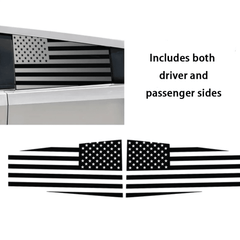 Rear Window American Flag Vinyl Stickers (2PCS) for Tesla Cybertruck - Evooor