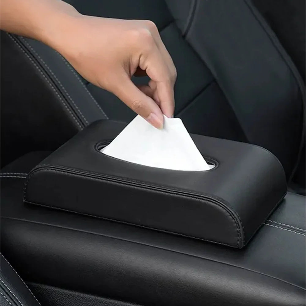 Leather Car Tissue Box Holder For VW ID.3 - Evooor