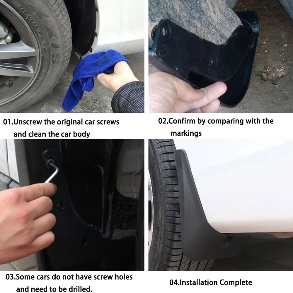 Mud Flaps Front & Rear Kit for VW ID.7 (2023–2025) (4PCS) - Evooor