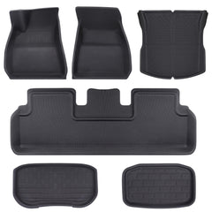 2024+ Model 3 Highland All Weather XPE Interior Floor Mats Cargo Liners Set for Tesla - Evooor