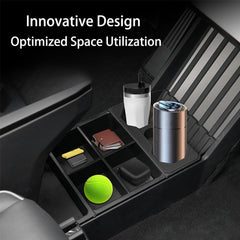 Split Lower Center Console Storage Tray Organizer with Cup Holder for Cybertruck - Evooor