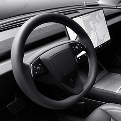 Tesla Alcantara Steering Wheel U-shaped Cover Sticker For 2024 Model 3 Highland - Evooor