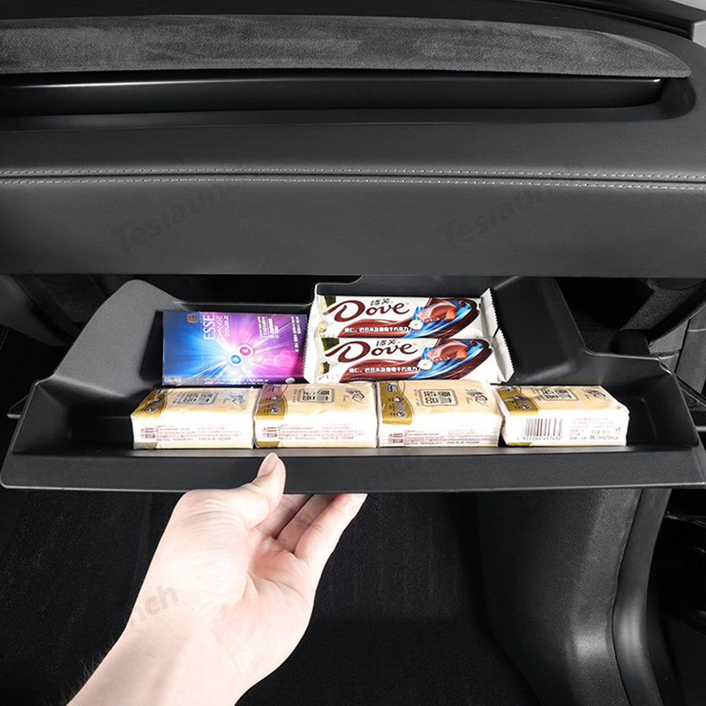 Tesla Model Y Juniper 2025+ TPE Glove Compartment Organizer for Co-Pilot side - Evooor