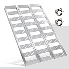 Full-Width Aluminum Tri-Fold Ramps with Load Straps for Tesla Cybertruck - Evooor