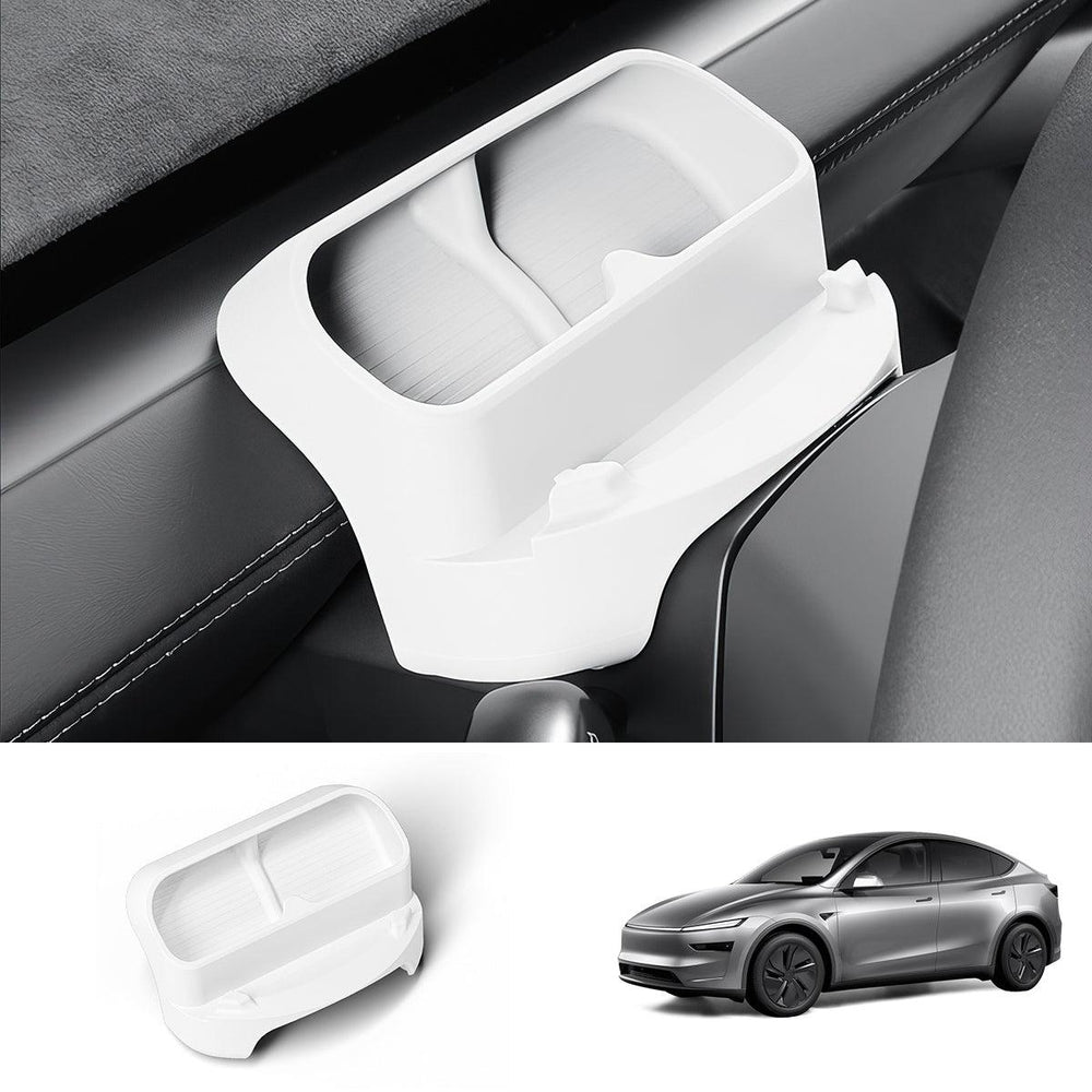Multi-Function Steering Wheel Phone Mount & Glasses Holder for Tesla Model Y Juniper 2025+ - Evooor