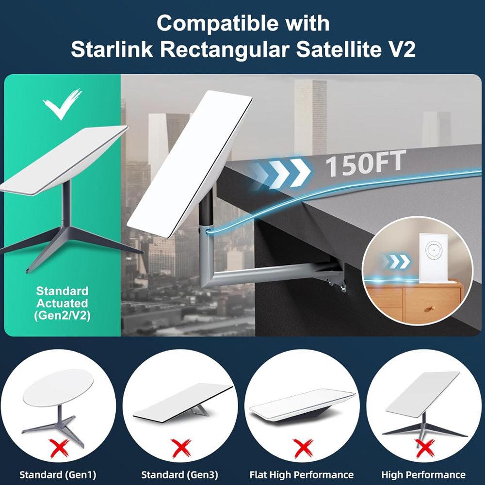 High-Quality 150ft Gen 2 Starlink Extension Cord - Extend Your Connectivity Reach - Evooor