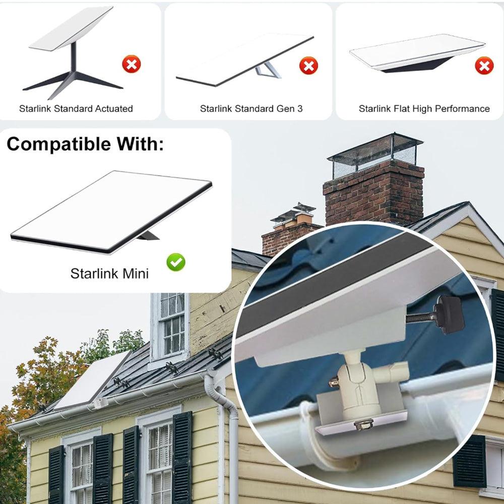 Adjustable Wall Mount Bracket Kit with Screw Adapter for Starlink Mini Satellite Dish - Evooor