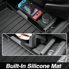 Front Under Seat Storage Box with Silicone Pad for Cybertruck - Evooor