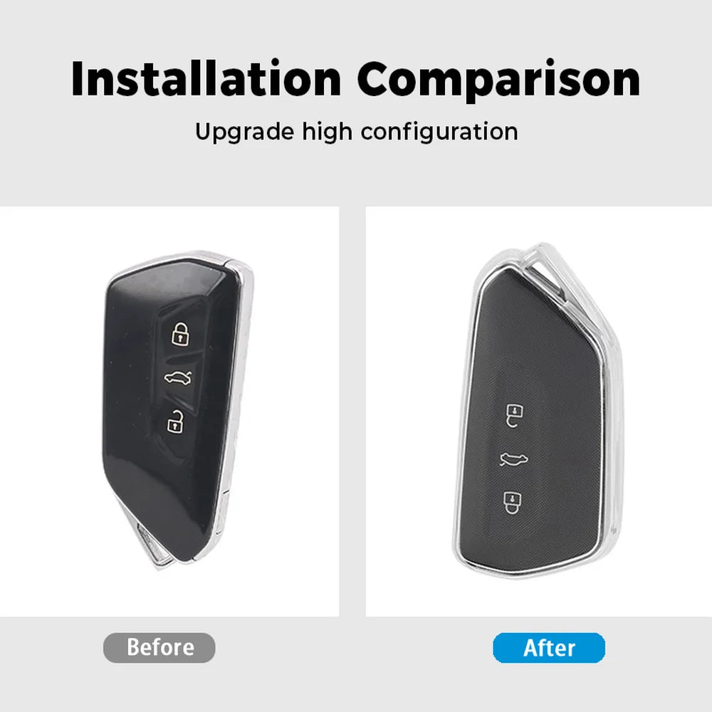 TPU Car Key Transparent Cover For VW ID.4 2023-2025 - Evooor