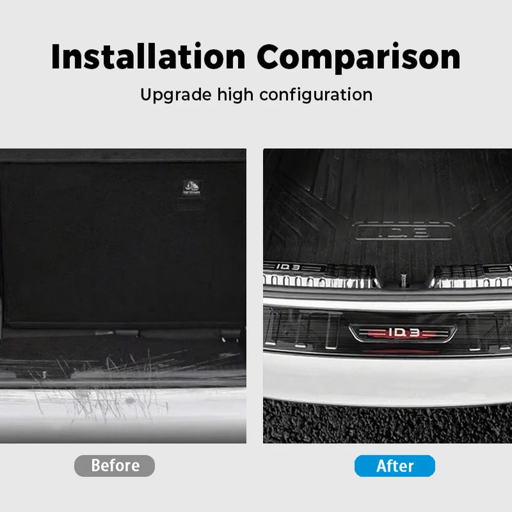 Stainless Steel Rear Trunk Sill Guard For VW ID.3 2021-2025 - Evooor