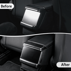 High-Quality Carbon Fiber Rear Air Conditioning Vent Cover for Tesla Model S/X 2022 and Beyond - Evooor