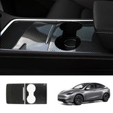 Model 3/Y Center Console Cover (Carbon Fiber Pattern ABS) (Gen.2) for Tesla(2021-2023)