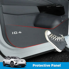 Leather Door Anti-Kick Protective Panel For VW ID.4 2021-2025(4Pcs) - Evooor