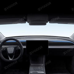 2024 Model 3 Highland Alcantara Dashboard Fabric Decorative Sticker Cover For Tesla - Evooor